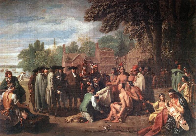WEST, Benjamin The Treaty of Penn with the Indians. oil painting image